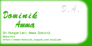 dominik amma business card